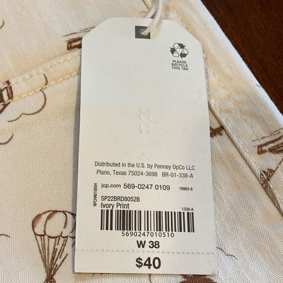 mutual weave Mens Chino Fatigue Shorts Tropical Print Size 38 - Picture 6 of 12
